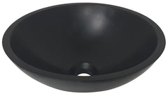 Valerie round washbasin 43 x 13 cm solid surface matt black