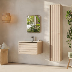 Differnz Elin meubelset FSC - 60 cm - eiken/mat taupe