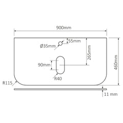 Differnz Olle onderkast FSC - 89 x 45.5 x 39 cm - eiken - topblad wit