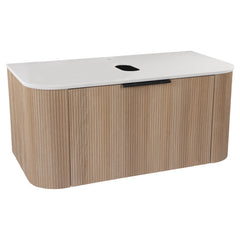 Differnz Olle onderkast FSC - 89 x 45.5 x 39 cm - eiken - topblad wit