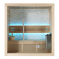 AWT Sauna E1103A Hemlock 180x105 4.5kW TheWall