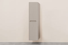 Sulora kolomkast afgeronde hoeken geribbeld 160 x 40 x 35 cm mat beige