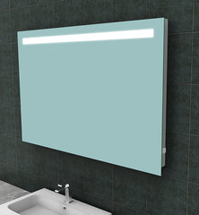 Tigris Rectangular Mirror with LED and Socket 120 x 80 cm