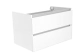 Vision 2-drawer base cabinet 80 x 46 cm glossy white
