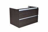 Vision vanity unit with 2 drawers 80 x 46 cm wood grain grey