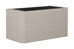 Wiesbaden Sulora onderkast - afgeronde hoeken - geribbeld - met 1 lade 1 uitsparing - 100 x 48 cm - mat beige