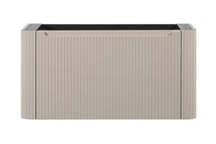 Wiesbaden Sulora onderkast - afgeronde hoeken - geribbeld - met 1 lade 1 uitsparing - 100 x 48 cm - mat beige