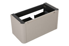 Wiesbaden Sulora onderkast - afgeronde hoeken - geribbeld - met 1 lade 1 uitsparing - 100 x 48 cm - mat beige