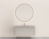 Sulora onderkast afgeronde hoeken geribbeld met 1 lade 1 uitsparing 120 x 48 cm mat beige