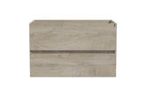 Alvara onderkast met 2 laden 1 uitsparing 80 x 46 cm grijs eiken