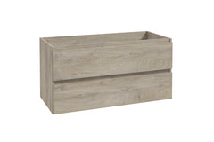 Alvara onderkast met 2 laden 1 uitsparing 100 x 46 cm grijs eiken