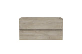 Alvara onderkast met 2 laden 1 uitsparing 100 x 46 cm grijs eiken