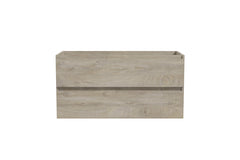 Alvara onderkast met 2 laden 1 uitsparing 100 x 46 cm grijs eiken