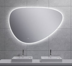 Uovo Oval Mirror with LED, Dimmable and Mirror Heating 120 cm