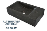 Raw fontein rechts 40x22x10 cm hardsteen gezoet