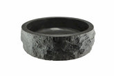 Rough hammered round sink 40x12 cm honed bluestone