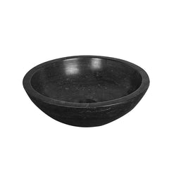 Raw round basin 40x12 cm honed bluestone