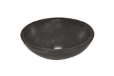 Raw basin round 40x14 cm honed bluestone