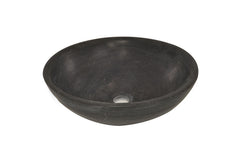 Raw basin round 40x14 cm honed bluestone