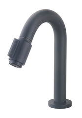 Rhea S mini vanity unit with right-hand quartz basin, tap, siphon, and matte black drain plug