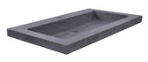 Raw wastafel enkel met 1 kraangat 60x46x5 cm hardsteen gezoet