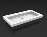 Kera washbasin single with 1 tap hole 60x46x5 cm ceramic glossy white