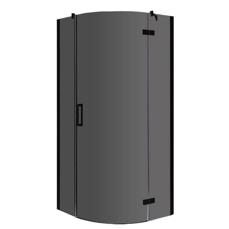 AWT Duschabtrennung LBR1006-B schwarz 100x100 rechts