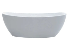 Best Design Orto solid surface vrijstaand bad 180x85x64cm mat wit