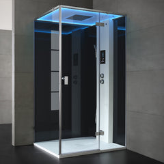 AWT stoomcabine LD207F15 zwart 120x90 rechts