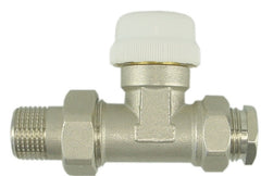 Thermostatisch ventiel zonder knop 1/2" recht met adaptor