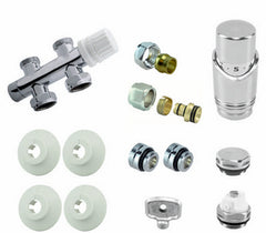 set onderblok compl. recht 16x2,0 +15 knel chroom