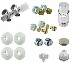 set onderblok compl. haaks (links) 16x2,0 +15 knel chroom