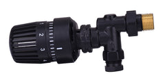 Thermostatic radiator valve 1/2''x15mm axial matte black