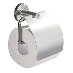 304 toiletrolhouder met klep RVS