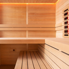 AWT Sauna E1612B-IR Hemlock 200x170 9kW Cilindro