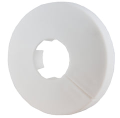Clamp rosette round 16 mm white