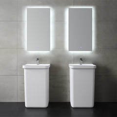 StoneArt Vrijstaand Wastafel LZ517 - wit glanzend - 52x45cm