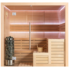 AWT Sauna E1613B Hemlock 200x180 9kW Cilindro