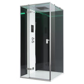 AWT Dampfdusche LD206F15 schwarz 100x100 links