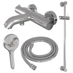 Brauer Edition badthermostaat Glijstangset - 3 standen handdouche - chroom