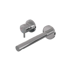 Brauer Edition inbouw wastafelkraan - rechte uitloop - rozetten - hendel links - Geborsteld Koper PVD - 5-GK-083-S5-65