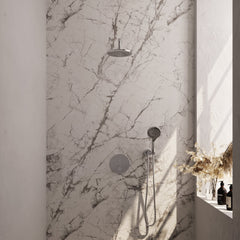 Brauer Edition inbouw regendoucheset 3-weg rond - 20cm hoofddouche - gebogen wandarm - 3 standen handdouche - wandhouder - chroom