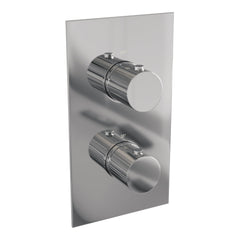 Brauer Stripe 3-weg inbouwthermostaat rechthoekig - chroom