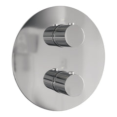 Brauer Stripe 3-weg inbouwthermostaat rond - chroom