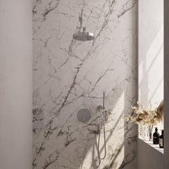 Brauer Stripe inbouw regendoucheset rond - rechte wandarm - staafhanddouche - wandhouder - chroom