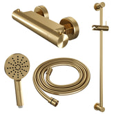 Brauer Gold Edition glijstangset - 3 standen handdouche - Geborsteld Goud PVD - 5-GG-044-2