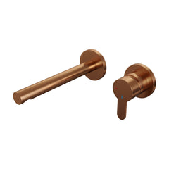 Brauer Edition inbouw wastafelkraan - rechte uitloop - rozetten - hendel rechts - Geborsteld Gunmetal PVD - 5-GM-004-S4-65