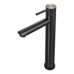 Brauer Stripe wastafelkraan verhoogd - Geborsteld Gunmetal PVD