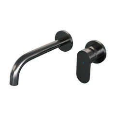 Brauer Edition inbouw wastafelkraan - gebogen uitloop - rozetten - hendel rechts - chroom - 5-CE-004-B3-65