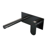 Brauer Edition inbouw wastafelkraan - rechte uitloop - achterplaat - hendel rechts - Geborsteld Gunmetal PVD - 5-GM-083-S3